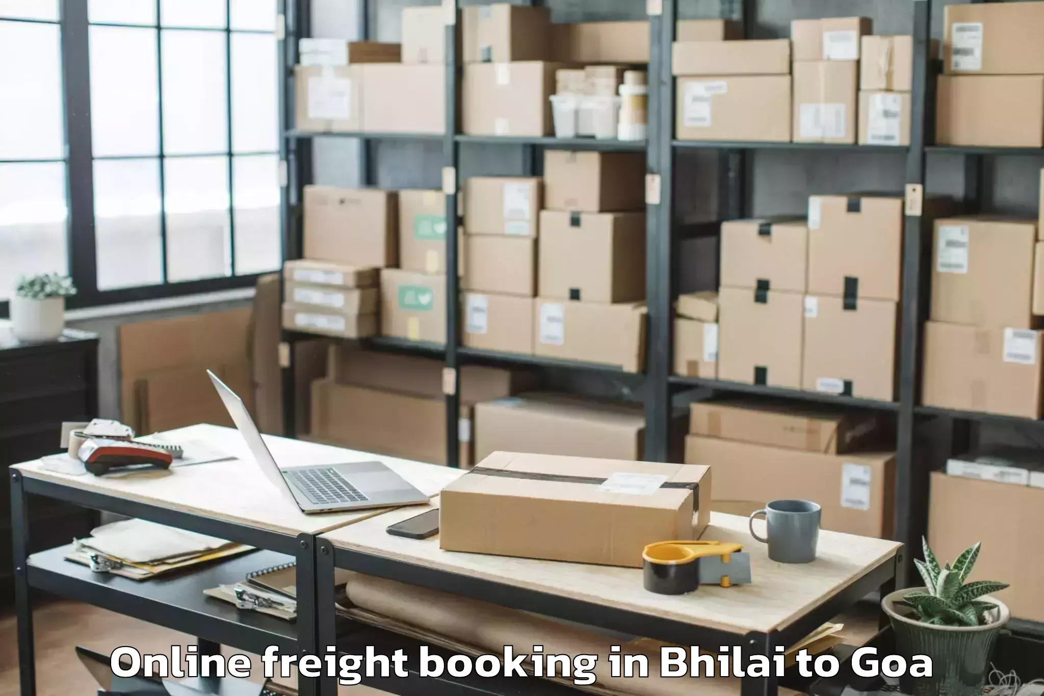 Easy Bhilai to Saligao Online Freight Booking Booking